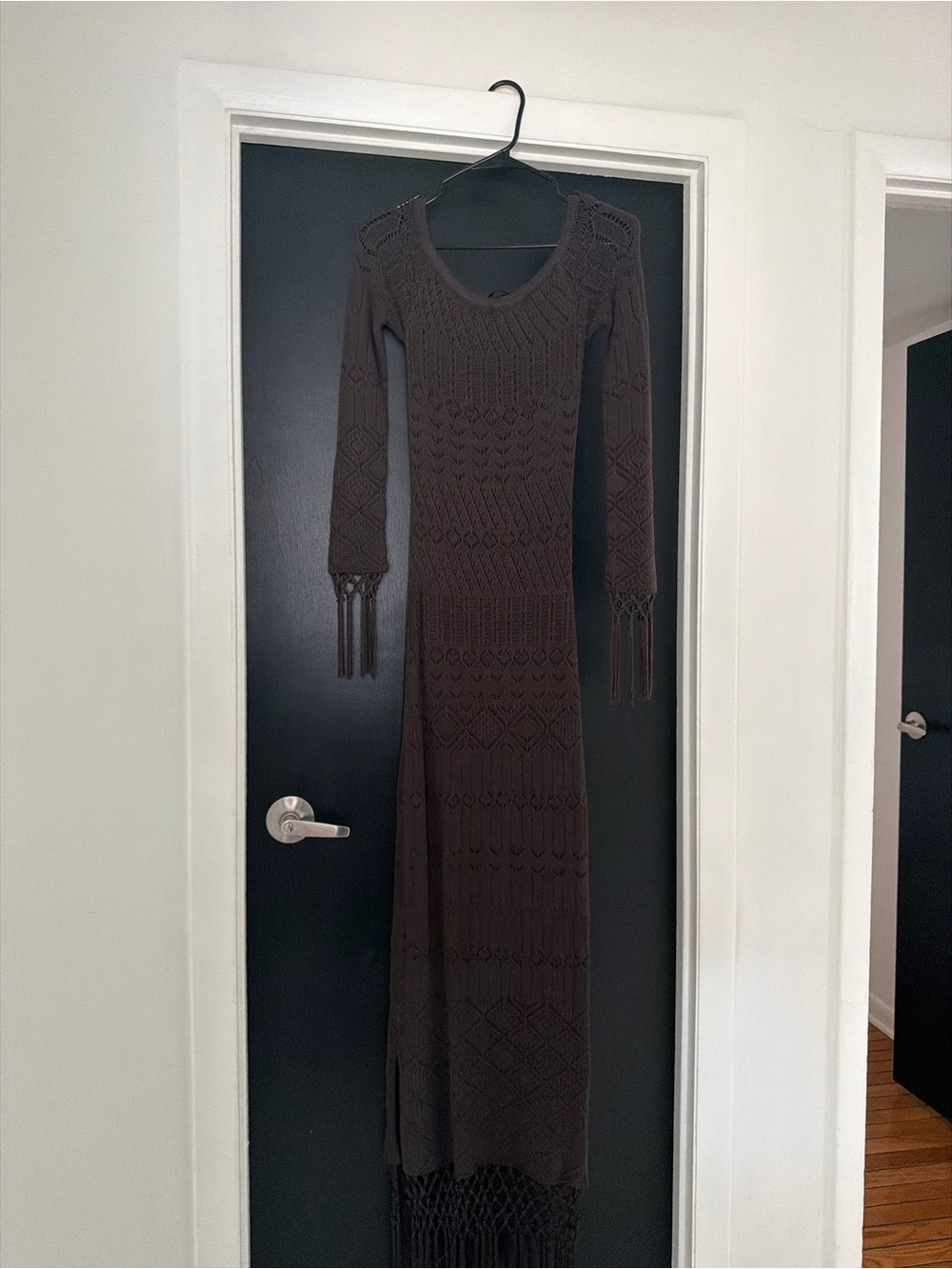 House of Harlow x Revolve Crochet Chocolate Long Maxi Dress - Brown